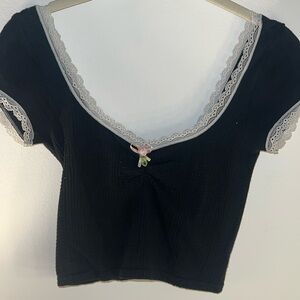 Urban outfitters coquette crop top